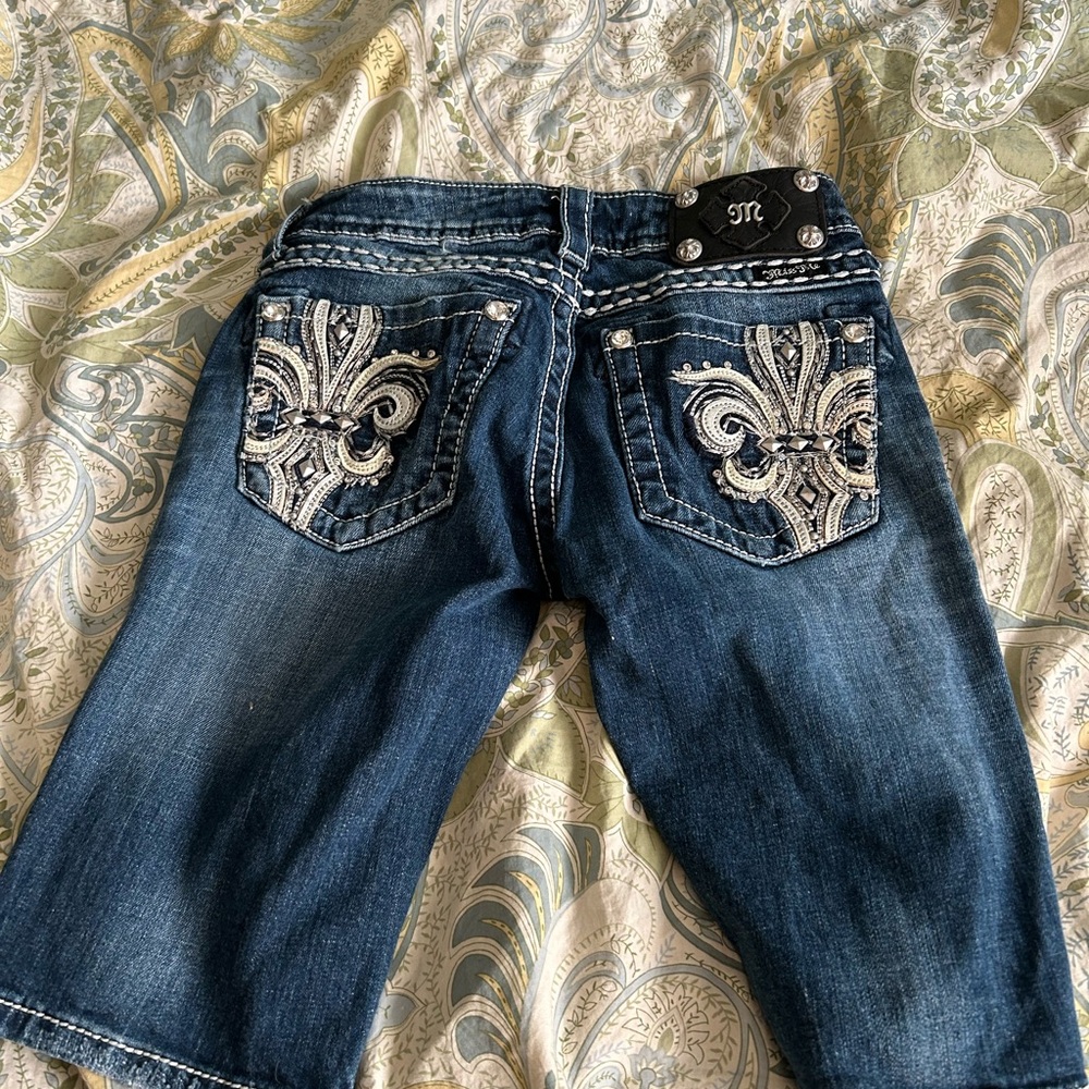 Women's Blue Embellished Jeans